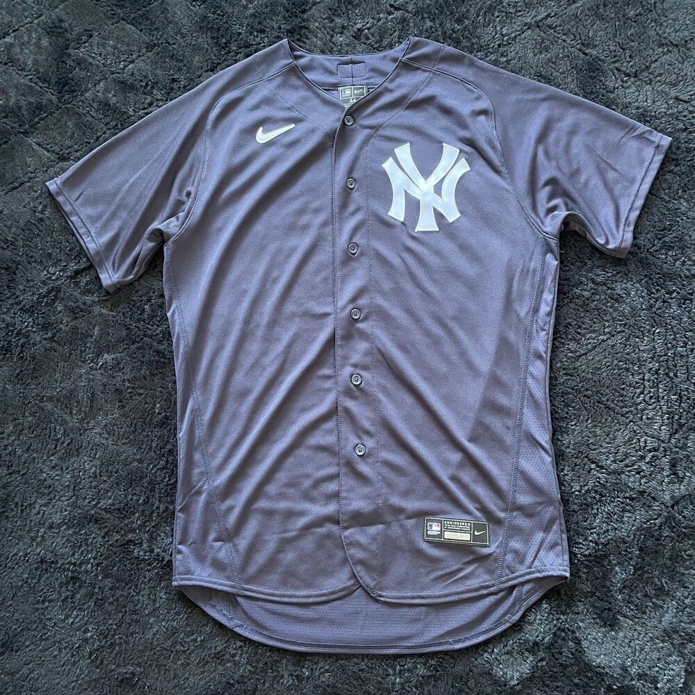 Size 44 L Nike Elite New York Yankees USA Made Baseball Navy Alternative Jersey